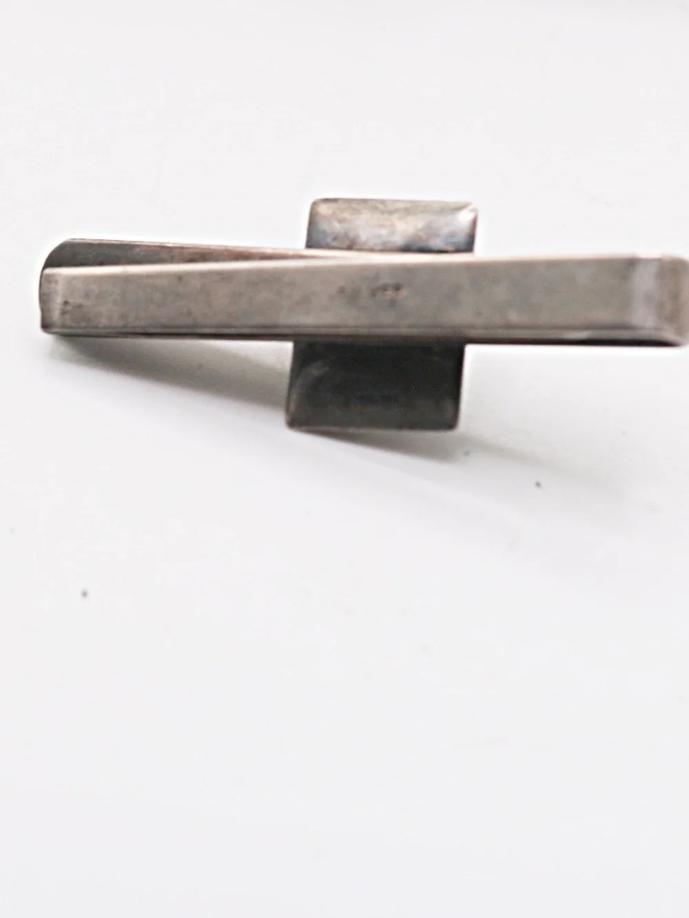 Sterling Engraved Black Onyx Akoya Cultured Pearl Tie Bar/Money Clip-